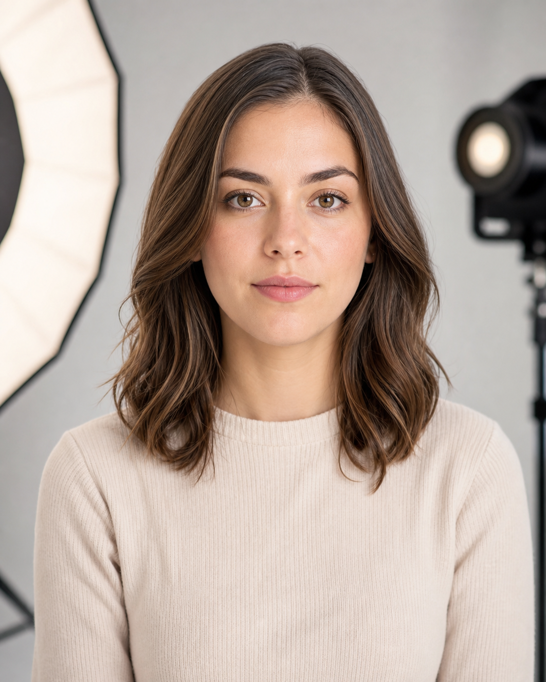 Elegancki kobiecy portret studyjny